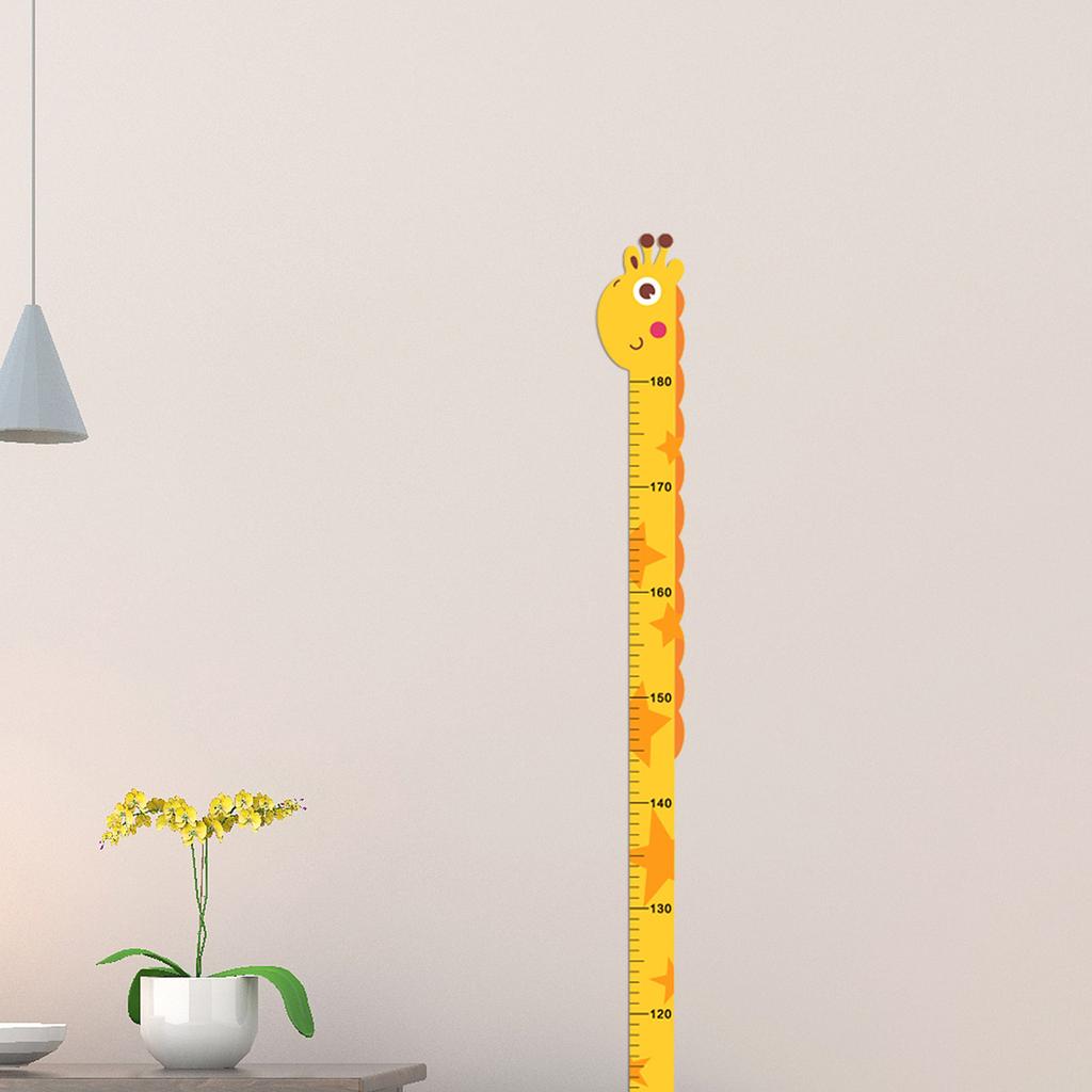Cute Cartoon Children's Height Chart Sticker Fun and Educational Dinosaur/Giraffe Wall Height Measuring Ruler Decor