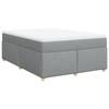 Maison Exclusive - Sommier à lattes de lit avec matelas Gris clair 160x200cm Tissu