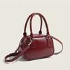 Red Bag for Women Summer New Trend Handbag Korean Retro PU Small Crossbody Bowling Bag for Women