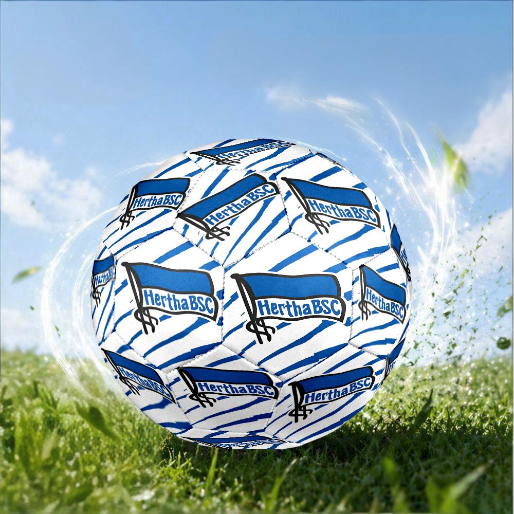 Hertha Bsc Berlin Crest Size 5 Soccer Ball,Indoor/Outdoor Suitable for Training Matches Tournaments Practice Games Perfect Gift for Fan