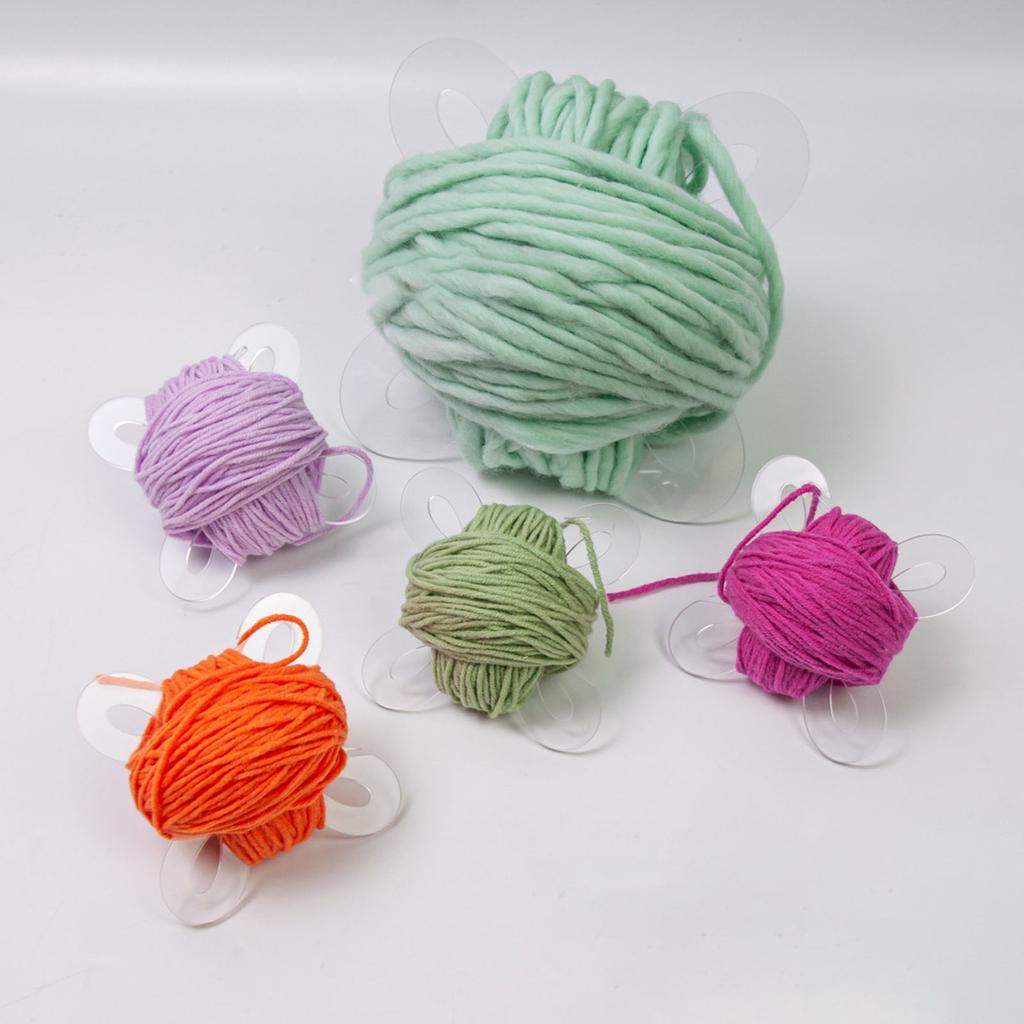 5 шт. прозрачных акриловых катушек для вязания, ниток для вышивания, катушек для пряжи, для хранения швейных ниток