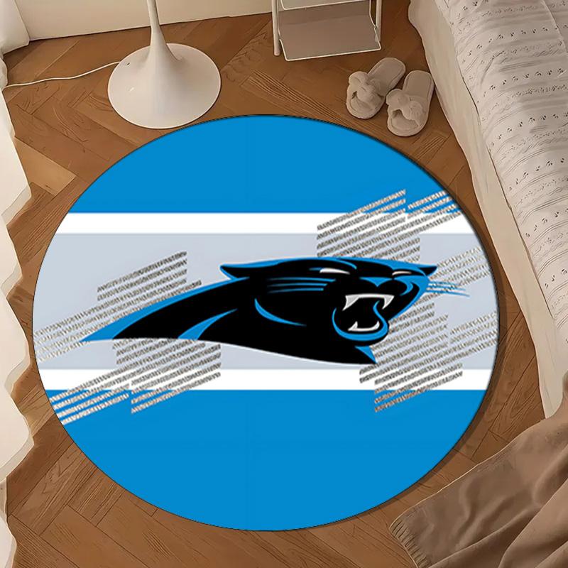 Panthers Helmet Round mat, Anti-slip Circle Carpet Chair rug For livingroom,Bedroom, doormat home decor Gift Christmas Gifts
