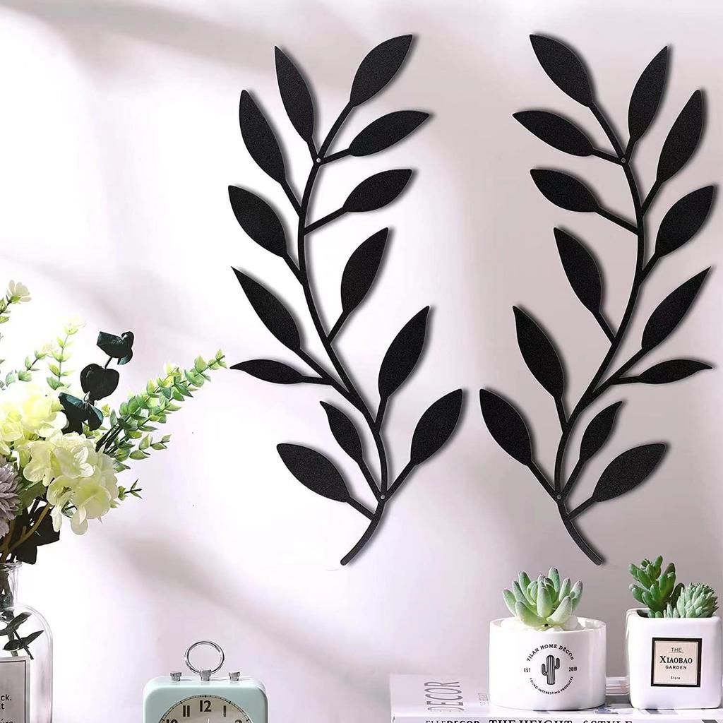 Wrought Iron Olive Branch Wall Decoration for Indoor/Outdoor Use