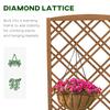 Garden Planter With Trellis Wooden Raised Bed For Garden With Lattice Trellis For Vegetables Herbs And Flowers Brown