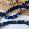 Luxury Blue Lace Trim Ruffle Flounce for DIY Dress Decoration