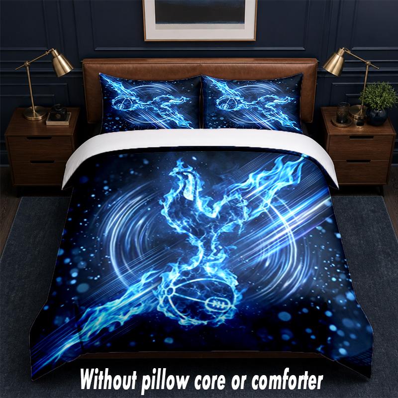 Tottenham Hotspur Design Bed Bedding Set 1 Duvet Cover + 2 Pillowcases Soft Breathable Household Bed Linens