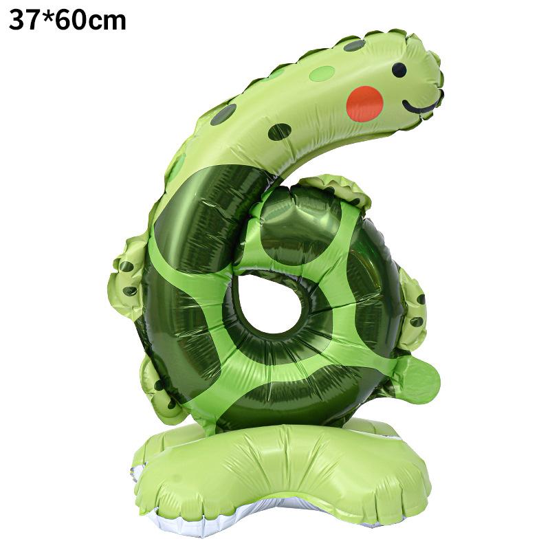 23 Inch Animal Digital Column Aluminum Film Balloon Modeling 0-9 Birthday Scene Decoration