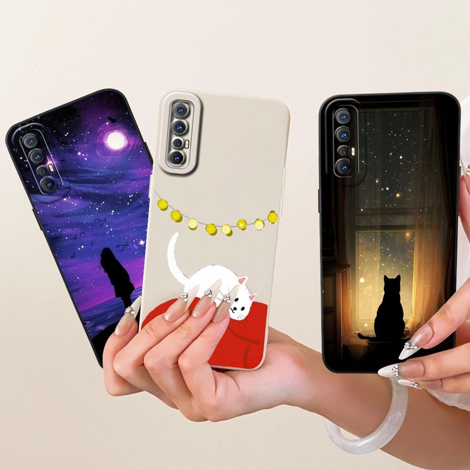Чехол для Oppo Reno3 Pro 4G CPH2035 CPH2037 Милый Кот Утка Мультяшная Обложка Мягкий ТПУ Чехол для Телефона Для Oppo Reno 3 Pro 5G CPH2009 Fundas