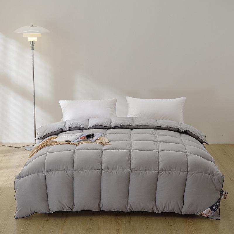 Зимнее одеяло из чистого хлопка и перьевого шелка - двуспальные и односпальные размеры для использования в гостиницах или общежитиях