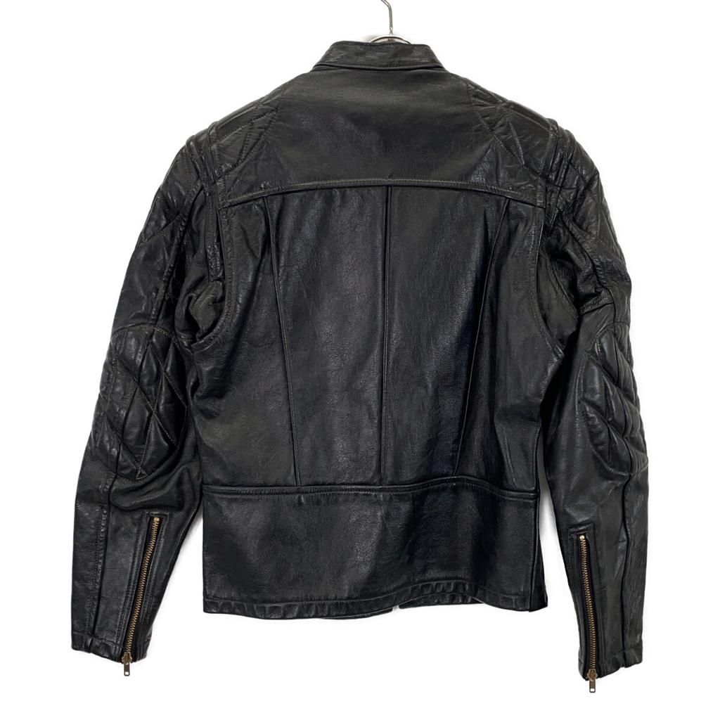 VINTAGE Vintage Leather Black TALON Zip Padded Jacket Jacket 36 blackUsed