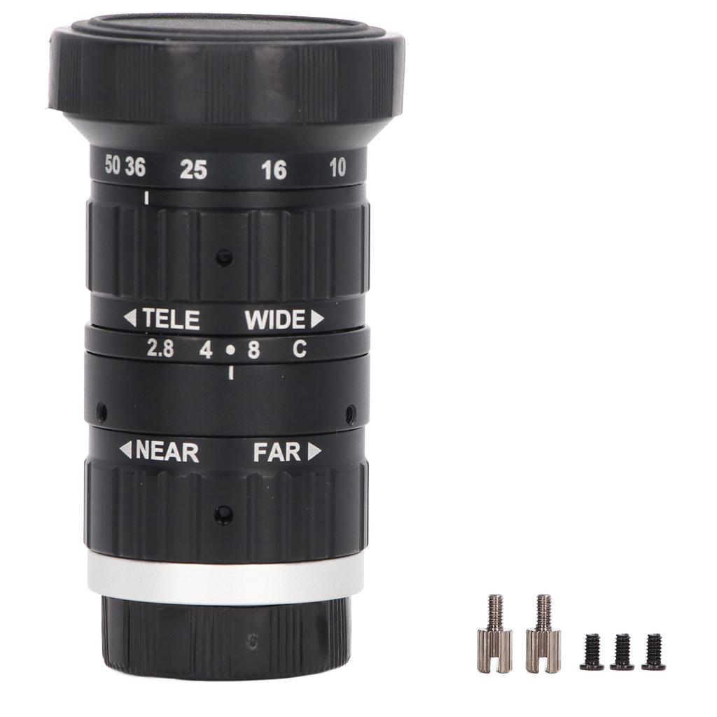 6MP Camera Zoom Lens C Mount 10mm To 50mm Focal Length Manual Aperture High Definition for