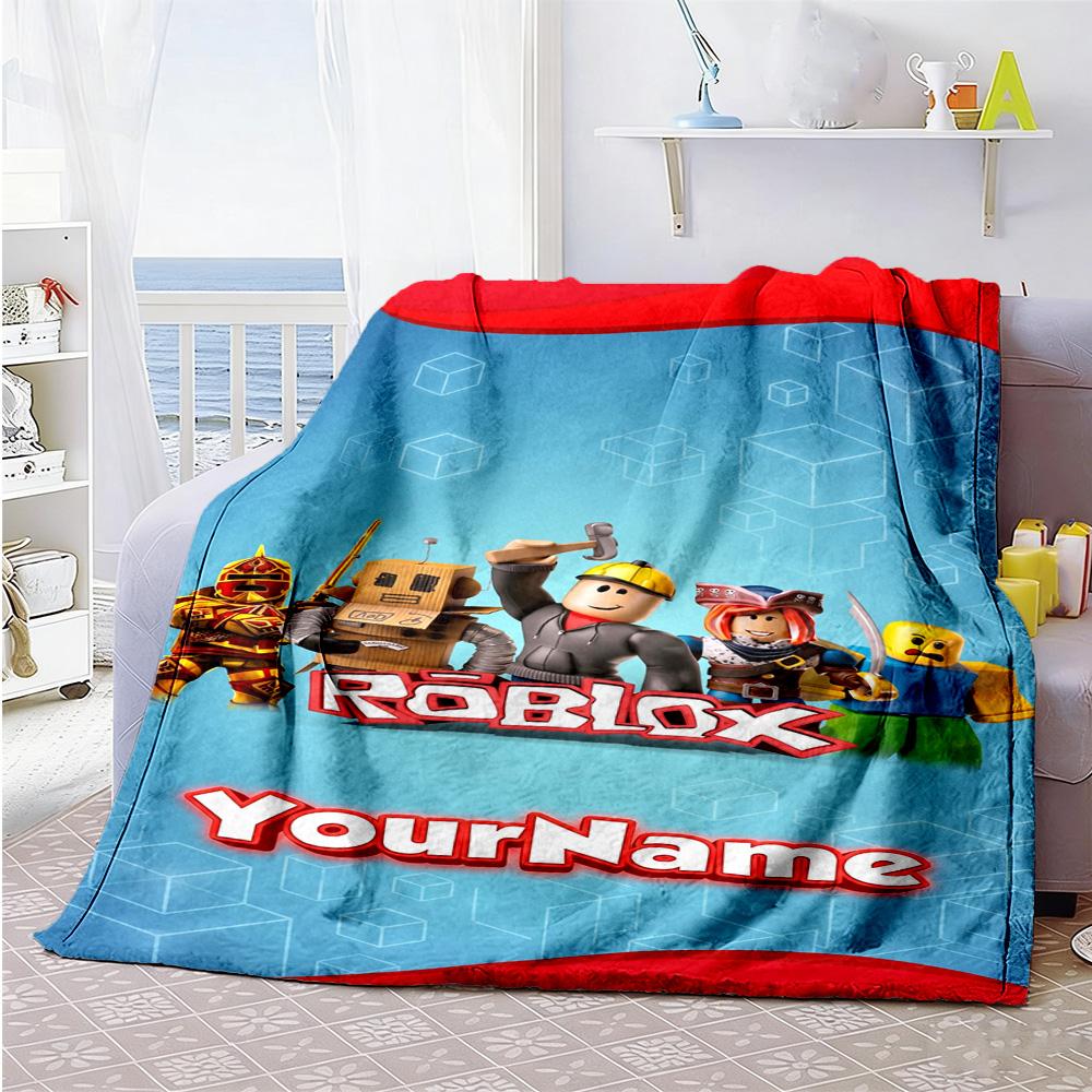 Roblox 482 Personalized Name Blanket Lightweight Personalized Blanket Warmthful Decor Throw For Living Room Office Chair Sofa Couch All-Season Use