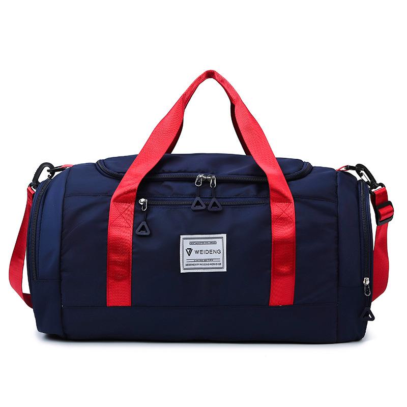 Short-distance large-capacity travel bag with dry and wet separation, sports fitness yoga bag, water-resistant handbag and crossbody storage bag for