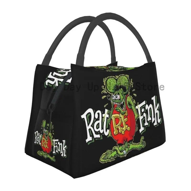 Ratfink Ride изолированные сумки для обеда для школы и офиса Rat Fink водонепроницаемый термохолодильник Bento Box женский ланч-бокс