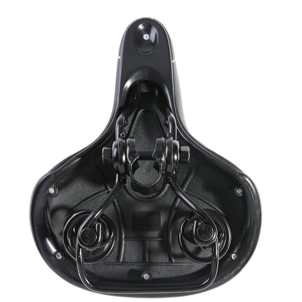 Black and Green Bike Seat PU Leather Bike Saddle Durable Bike Seat Cushion Stationary Bike