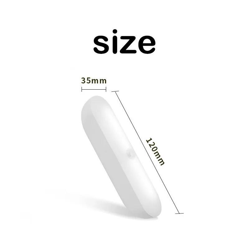 Night Lights Wireless LED Motion Sensor Lamp USB Rechargeable Magnetic For Wardrobe Room Closet Kitchen Aisle Tube Detector Bulb