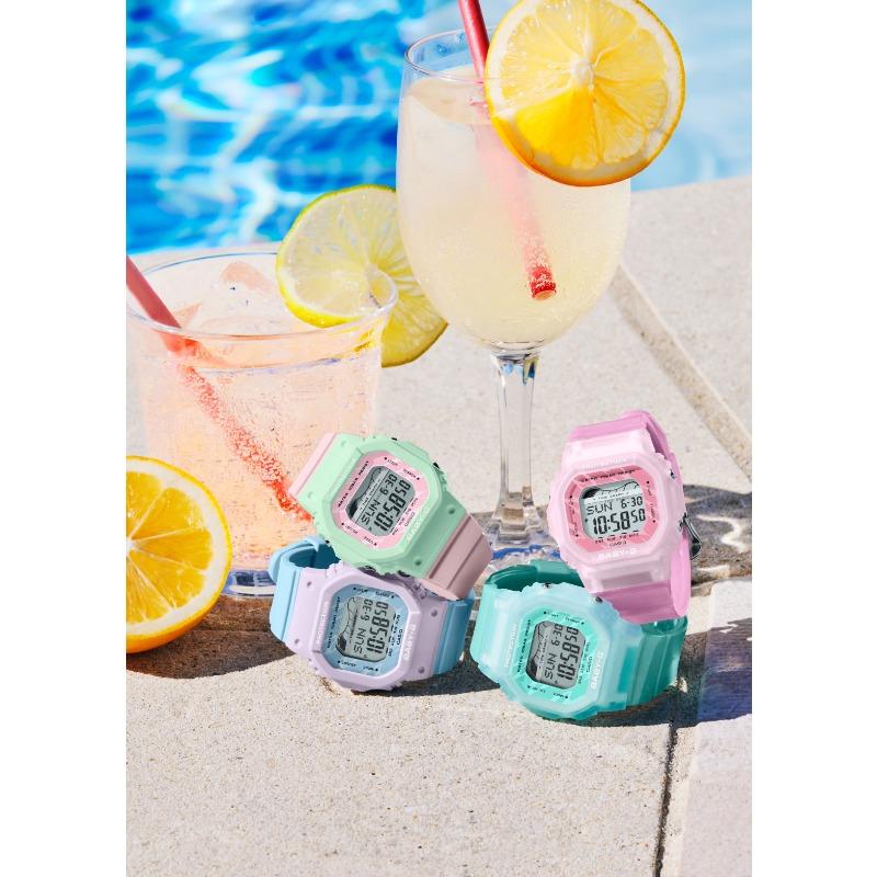 Casio Женские часы Baby-G, смола, водонепроницаемость 100 м, ударопрочность, будильник, кварцевые, BLX-565-3