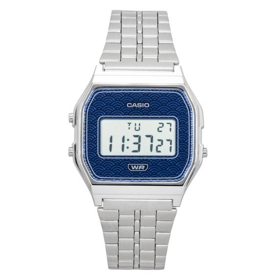 Casio Цифровые кварцевые часы A159WEVJ-2 из нержавеющей стали, унисекс