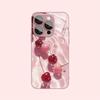 Закаленное стекло для телефона с изображением вишни, подходит для iPhone 17 16 15 14 13 12 11 Pro/Max/Plus, противоударное