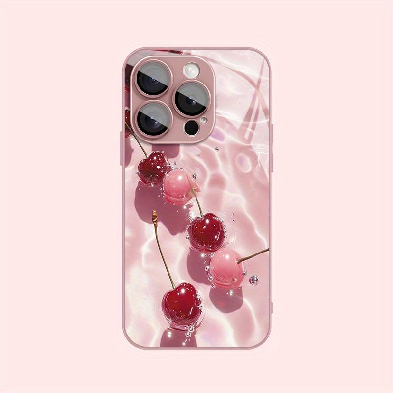 Закаленное стекло для телефона с изображением вишни, подходит для iPhone 17 16 15 14 13 12 11 Pro/Max/Plus, противоударное