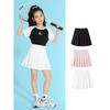 Девичья преппи белая плиссированная теннисная юбка - корейский стиль, летняя спортивная одежда для старших детей