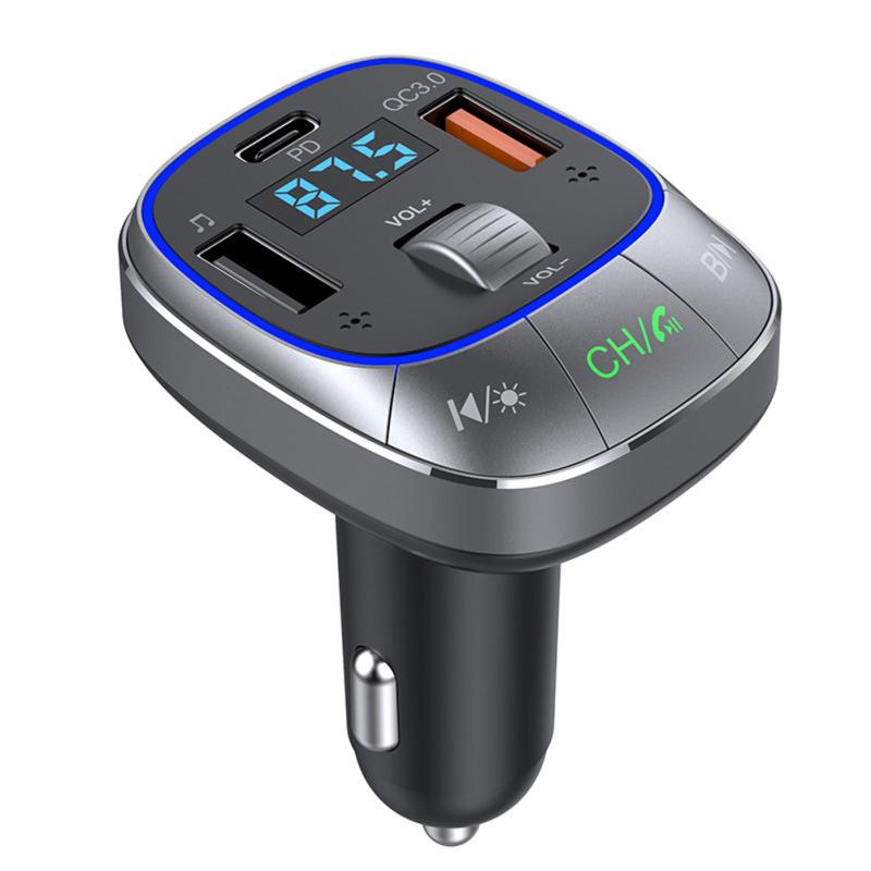 Автомобильный Mp3-плеер Bluetooth-совместимый 5.0 Pd30w Qc3.0 Быстрая зарядка Флеш-зарядное устройство Громкая связь Вызов FM