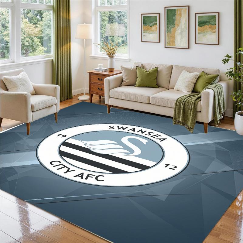 Swansea City Design Crystal Velvet Rug Soft Decorative Mat for Bedroom Entrance