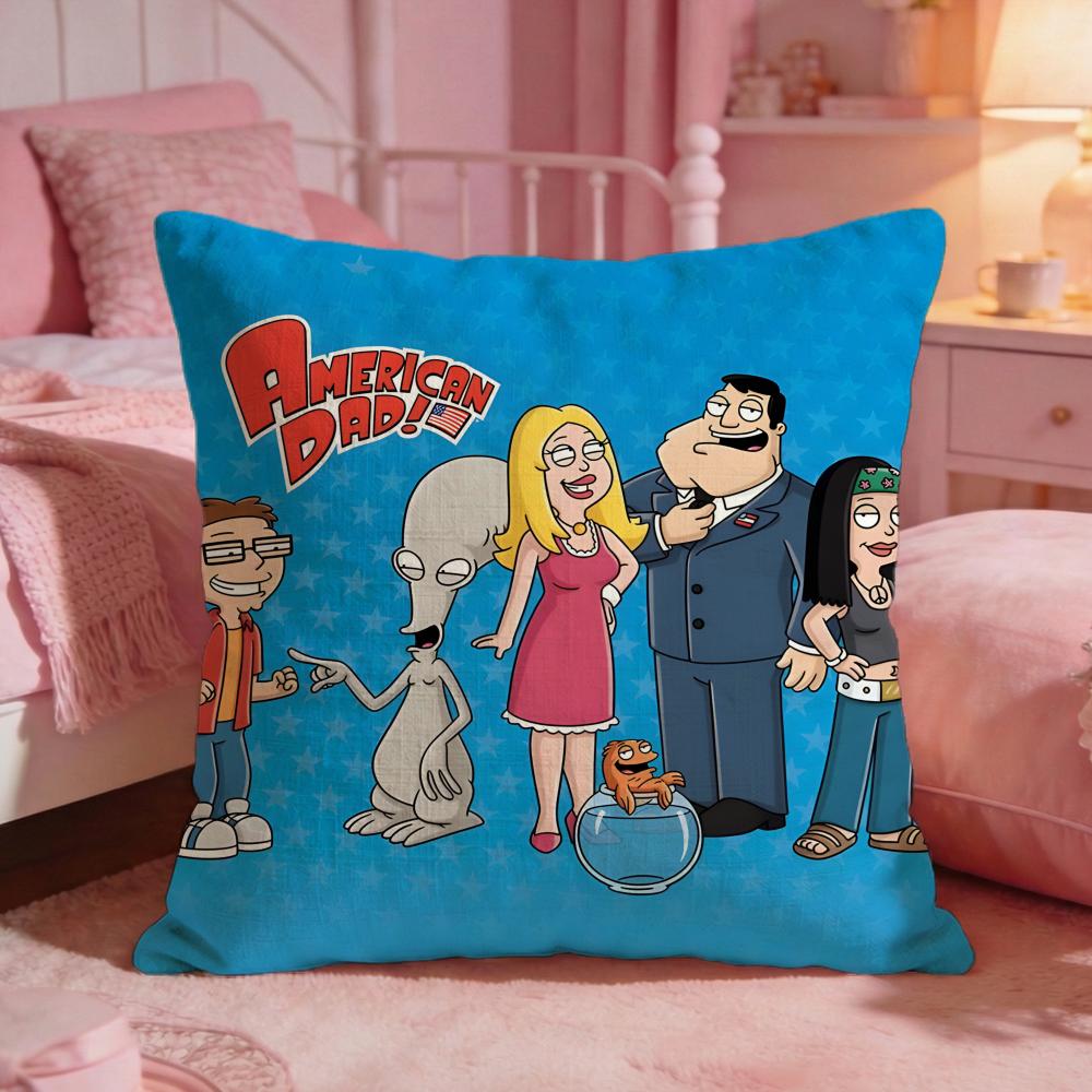 American DDads Anime Cushion Cover Premium Comfort Reversible Pillow Cove Two In One Design For Any Room Car Interior