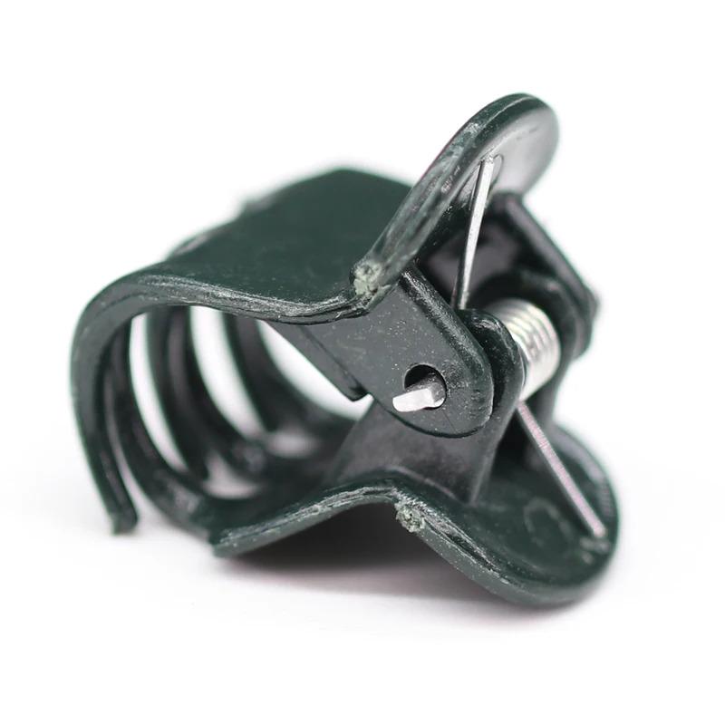 100PCS 6-Claw Plant Clips Climbing Vine Stem Clasp Tied Dark Green Orchid Flowers Support Clamp Bundle Branch Garden Tools