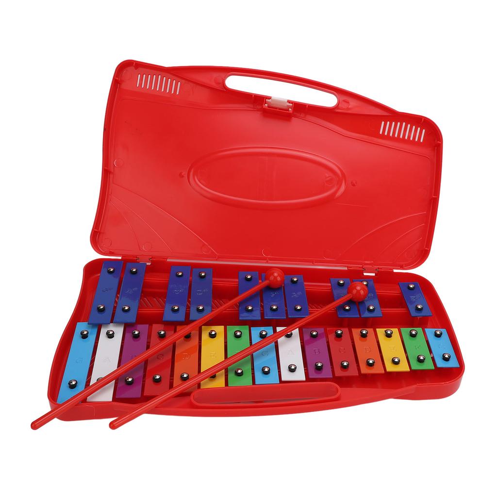 Детский ксилофон из алюминия, красочный 25-нотный профессиональный ксилофон, инструмент для дошкольного образования