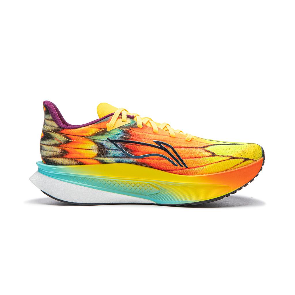 Li Ning Feidian 6 Challenger Амортизация Скользкая подошва Низкие Повседневные Беговые кроссовки Мужские Неоновый Манговый Желтый ARMW003-38