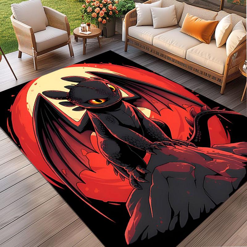 How to Train Your Dragon Print Rug, Washable Floor Carpet, For Entryway Dorm Laundry Room Office Study, Home Decor Birthday Christmas Gift