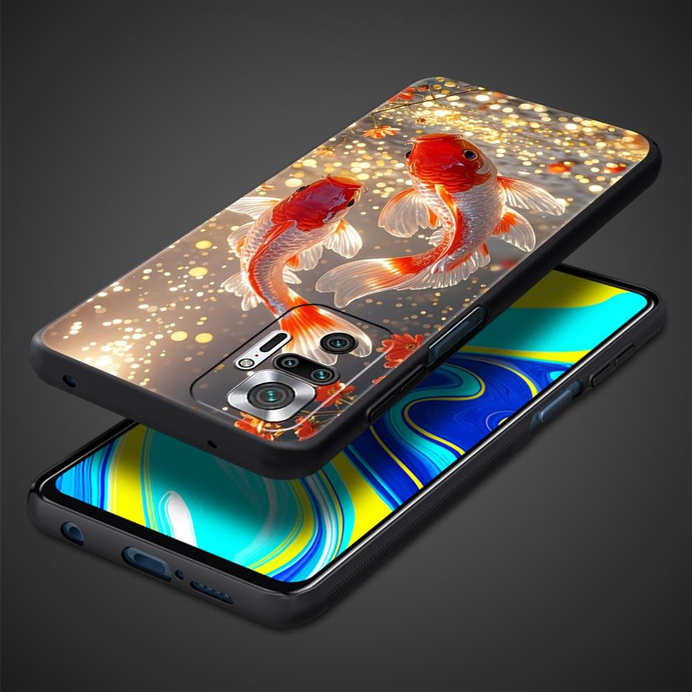 Goldfish Swimming Phone Case Cover for Redmi 14C 10C Note 15 14 13 12 10 11 K40 Pro Plus 5G Soft TPU Shockproof Shell Capas Bags