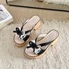 Designer Open Toe Women Slippers Ladies Outdoor Wedges Heel Dress Slides Summer Open Toe Women's Shoes