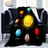 Space Universe and Many Planets In Galaxy Series Fashion Flannel Blanket Solar System Wallpaper Blanket Sofa Bed Warm