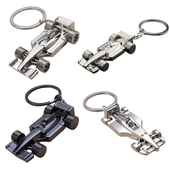 Брелок для ключей в виде гоночной машины, металлическая 3D-модель гоночного автомобиля, подвеска из сплава, декоративный аксессуар, подарок для автолюбителей, коллекционеров, мужчин и мальчиков