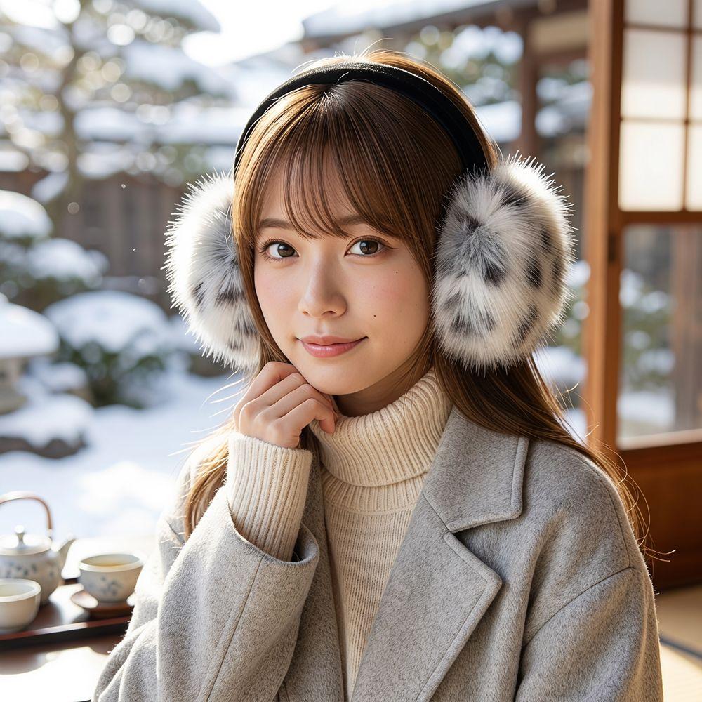 Leopard Imitation Fur Plush Earmuffs Y2k Ear Muffs Soft Ear Mask Men