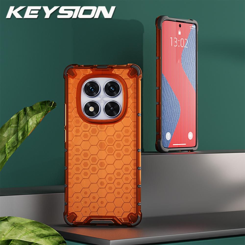 KEYSION Противоударный чехол для Redmi Note 14 4G 14 Pro+ 5G Силиконовый+ПК Прозрачный сотовый чехол для телефона Redmi Note 14 Pro 5G