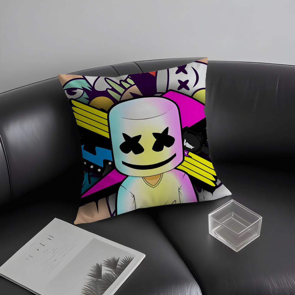 M-Marshmello Музыкальный продюсер Наволочка Подушка Ультрамягкая Ткань, Дружелюбная к Коже Облачный Комфорт и Скрытая Молния