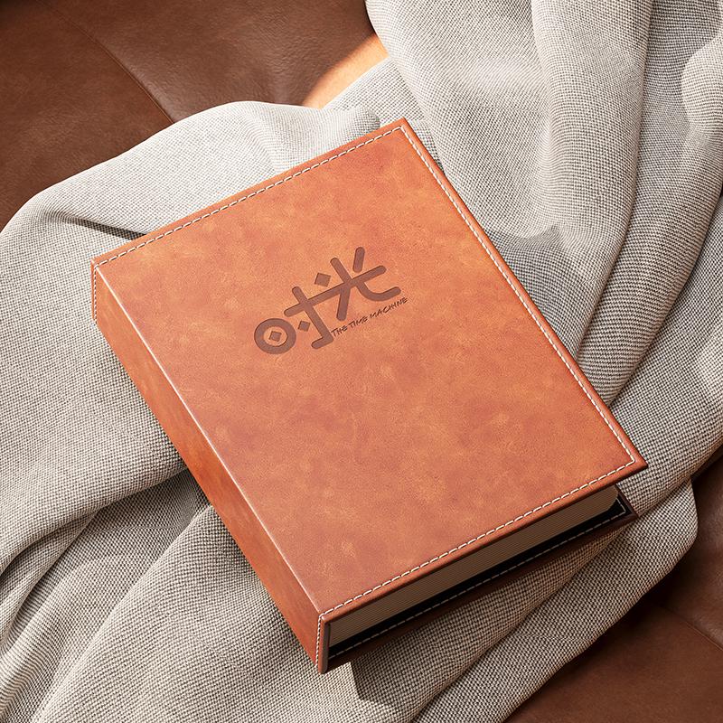 6-Inch Leather Slip-In Photo Album, Holds 5-Inch Photos, Commemorative Baby and Family Album, Large Capacity