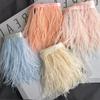 Colorful 8-10 CM 1/5/10 Meter Ostrich Feathers Trim Plumes Ribbon For DIY Wedding Dress Decoration Crafts Accessories Party Clothing
