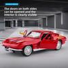 1:36 1969 Chevrolet Corvette C2 Американский классический винтажный автомобиль сплав модель фигурка Игрушечная модель автомобиля Детский подарок.