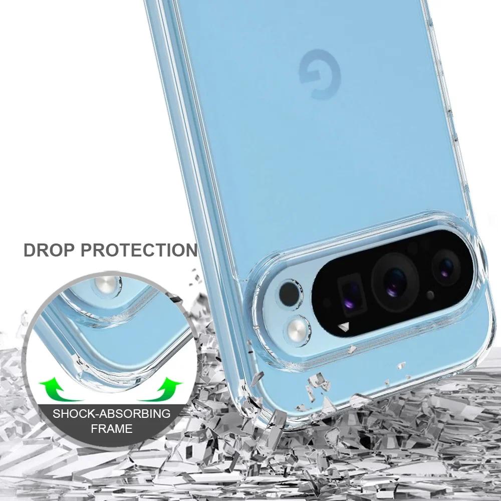 Магнитный прозрачный чехол для Google Pixel 9 Pro XL — поддерживает беспроводную зарядку MagSafe