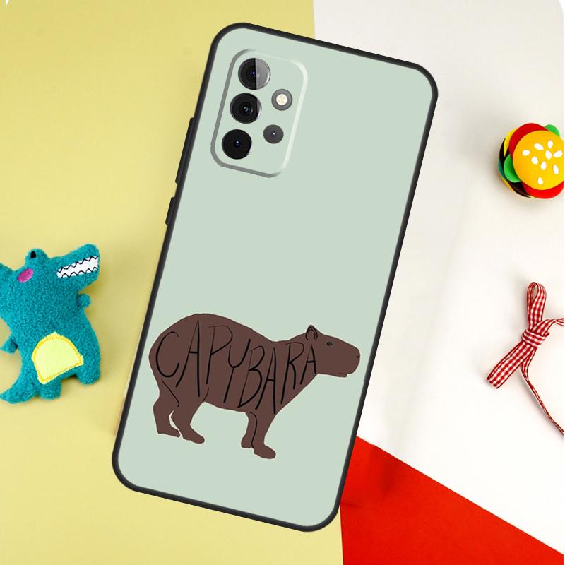 Капибара милое животное Для Samsung Galaxy A54 A34 A14 A55 A35 A15 A53 A33 A13 A05 A06 A16 A22 A32 A52 Чехол для телефона