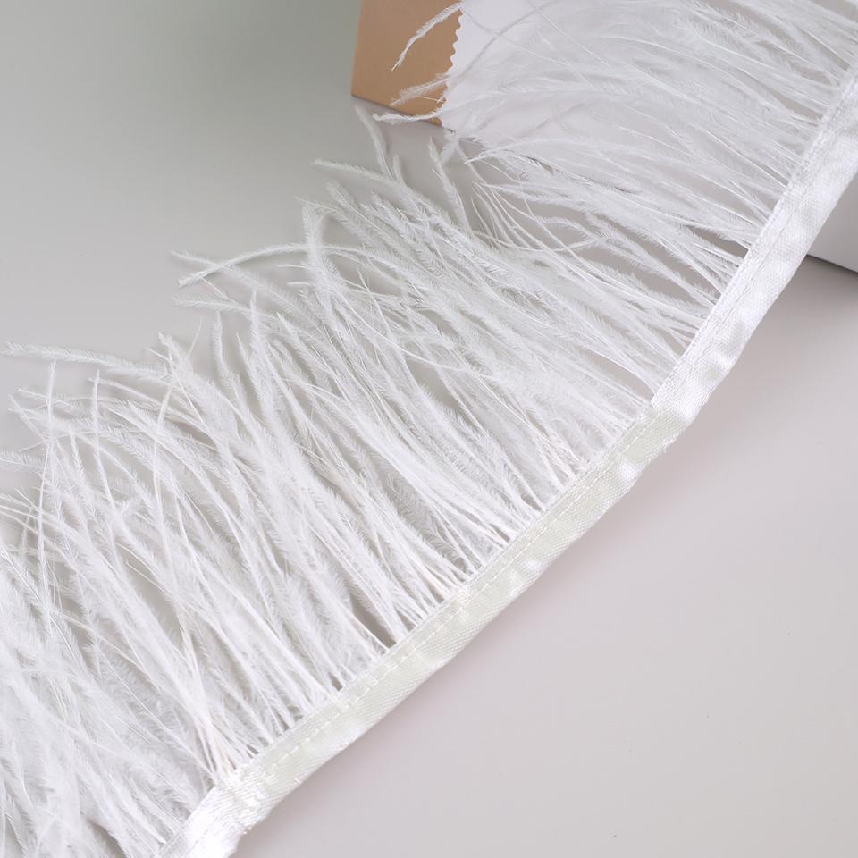 10 метров бахромы из страусиных перьев для рукоделия и поделок, аксессуары для платья из перьев, бахрома из перьев для одежды