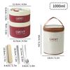 Insulated Bento Lunch Box With Tableware Microwave Safe Portable 304 Stainless Steel Food Storage Container Stackable