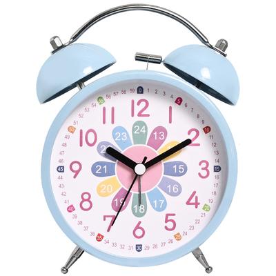 Двойной звонок Детский будильник Время Учитель Спальня Настольные часы Бесшумные не тикающие офисные часы с ночником