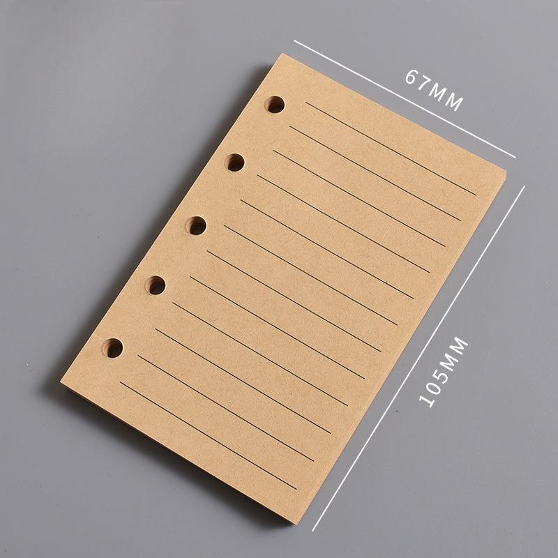 Внутренний лист блокнота M5 Пустая вертикальная линия квадратного блока A8 и Недельный план Одна страница в день для отметок