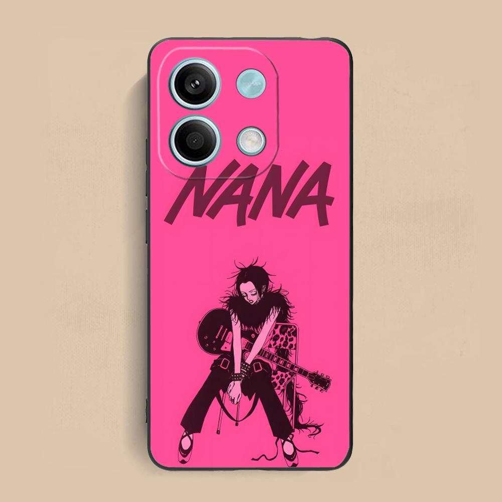 Black Stones Osaki Nana Phone Case for Xiaomi Redmi Note 14 13 12 11 S Pro Plus 4G 5G Colorful Printing Cover Cellphones Luxury