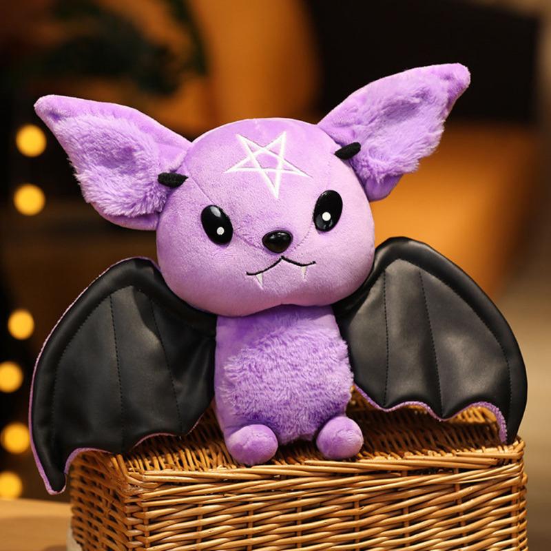 30cm/45cm Funny Dark Bat Plush Toy Soft Stuffed Cartoon Anime Bat Sofa Pillow For Kids Birthday